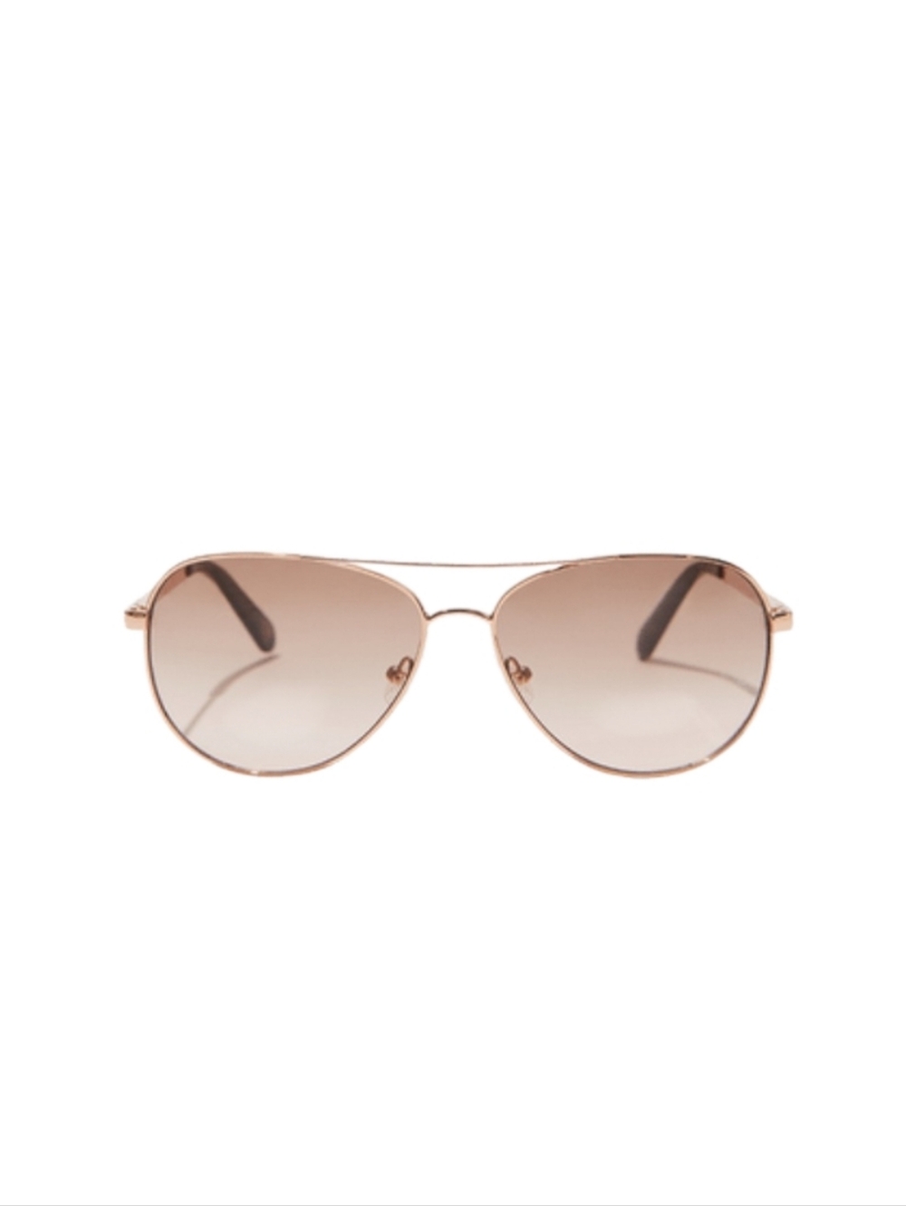 Kate Spade Emmaline Rose Gold Aviator Sunglasses With Gradient Brown Lenses